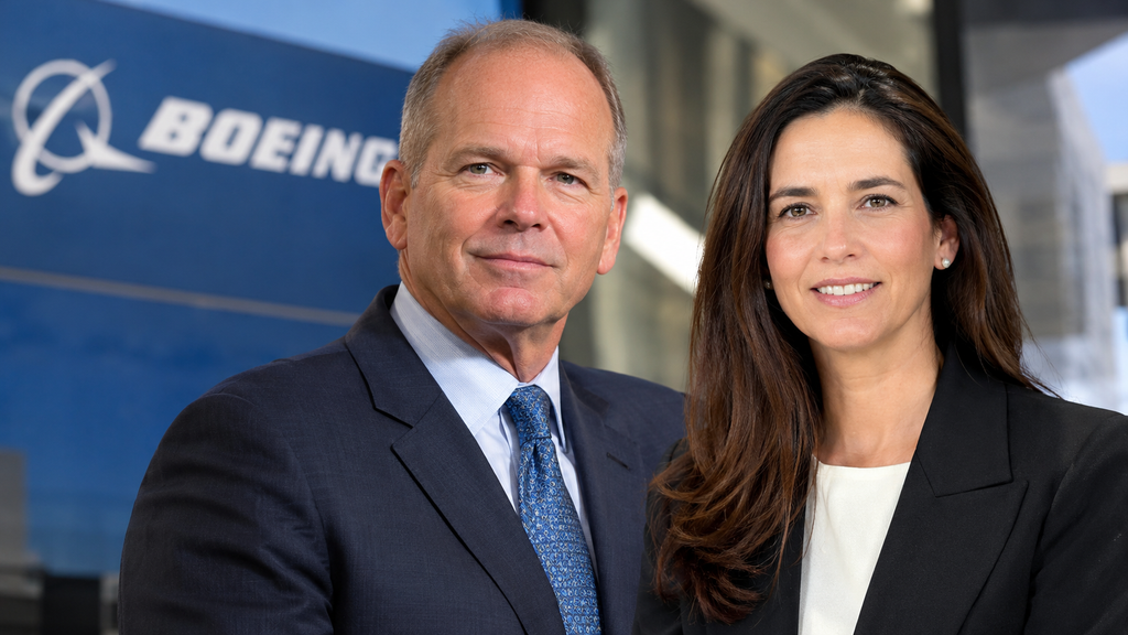 Dave Calhoun and Maria Asuncion Aramburuzabala