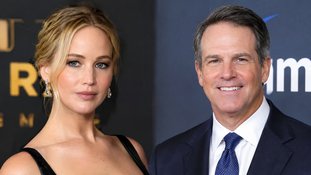 Jennifer Lawrence and Jim Taiclet