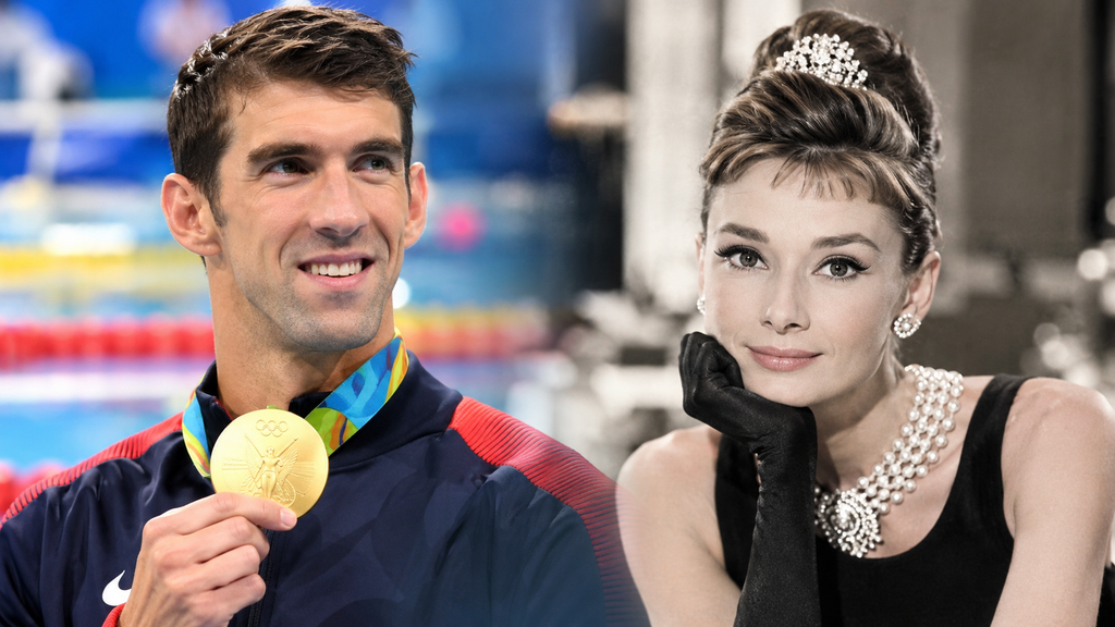 Michael Phelps and Audrey Hepburn